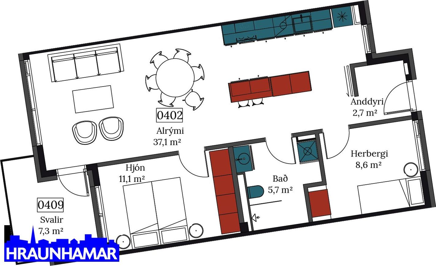 Áshamar 26 - 0402, 221 Hafnarfjörður