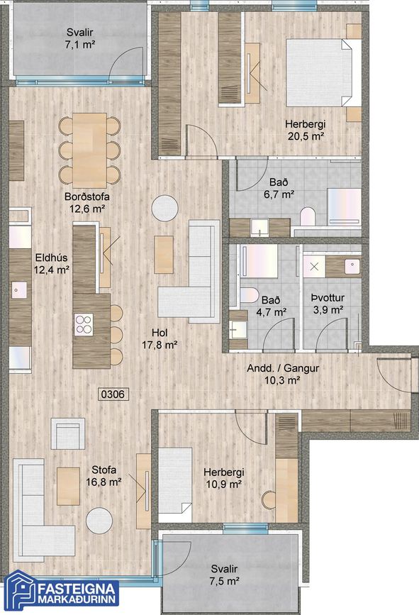 Naustavör 64, 200 Kópavogur