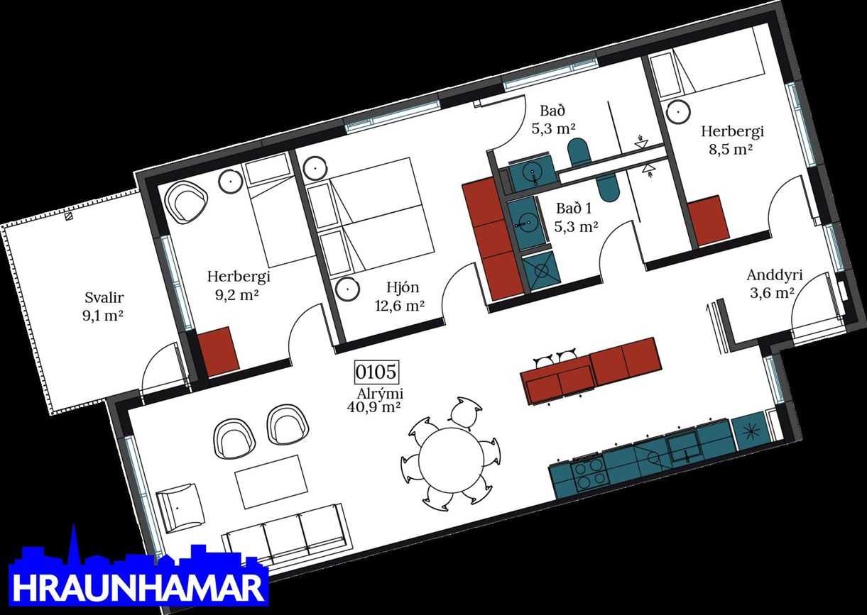 Áshamar 20 - 0105, 221 Hafnarfjörður