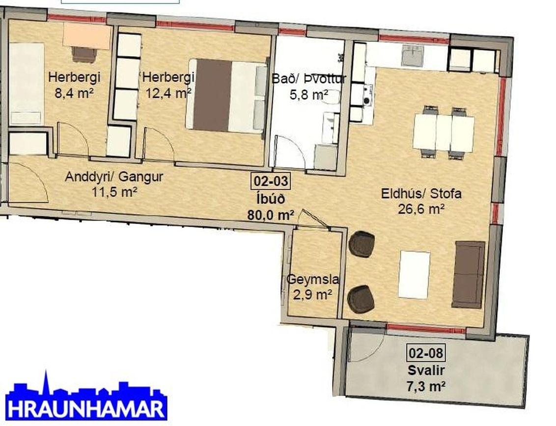Hringhamar 5 - 0203, 221 Hafnarfjörður