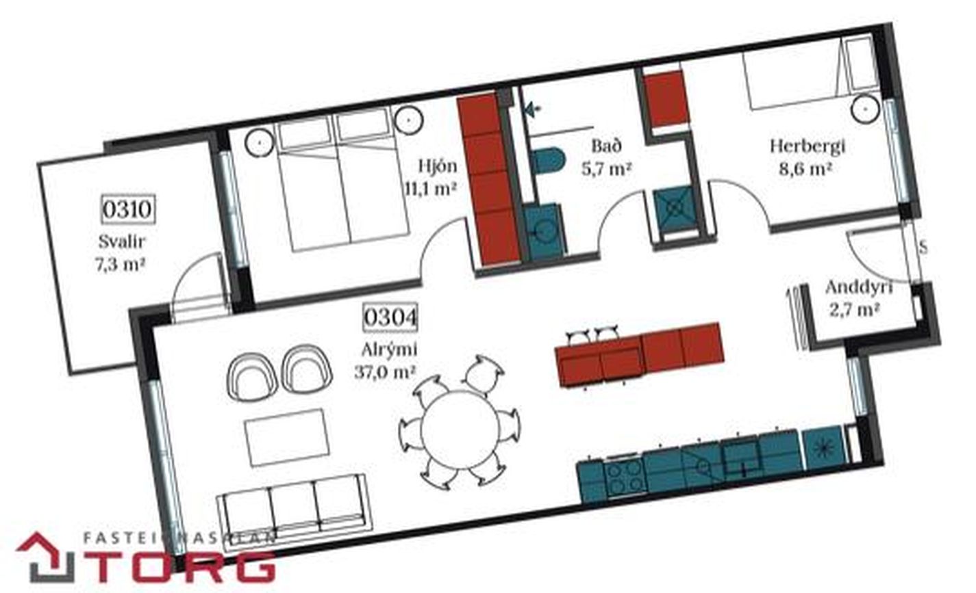 Áshamar 22 - 0304, 221 Hafnarfjörður