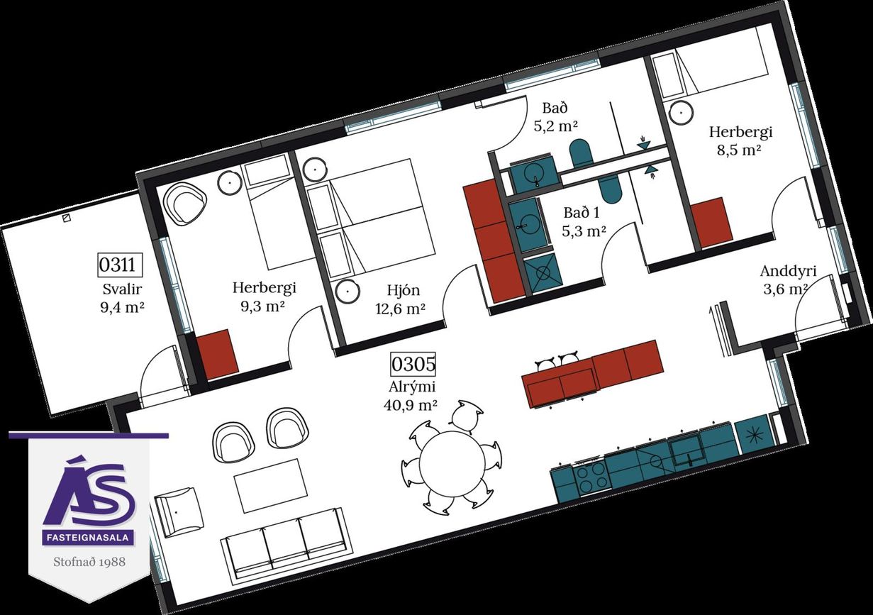 Áshamar 24 - 0305, 221 Hafnarfjörður