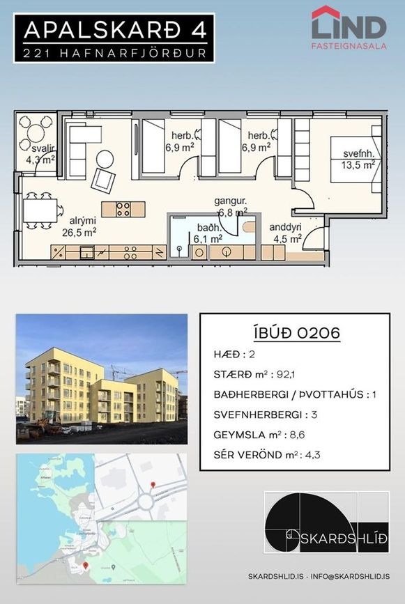 Apalskarð 4A, 221 Hafnarfjörður