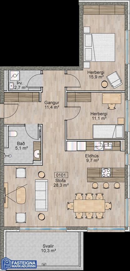 Bolholt 7 - 0101, 105 Reykjavík