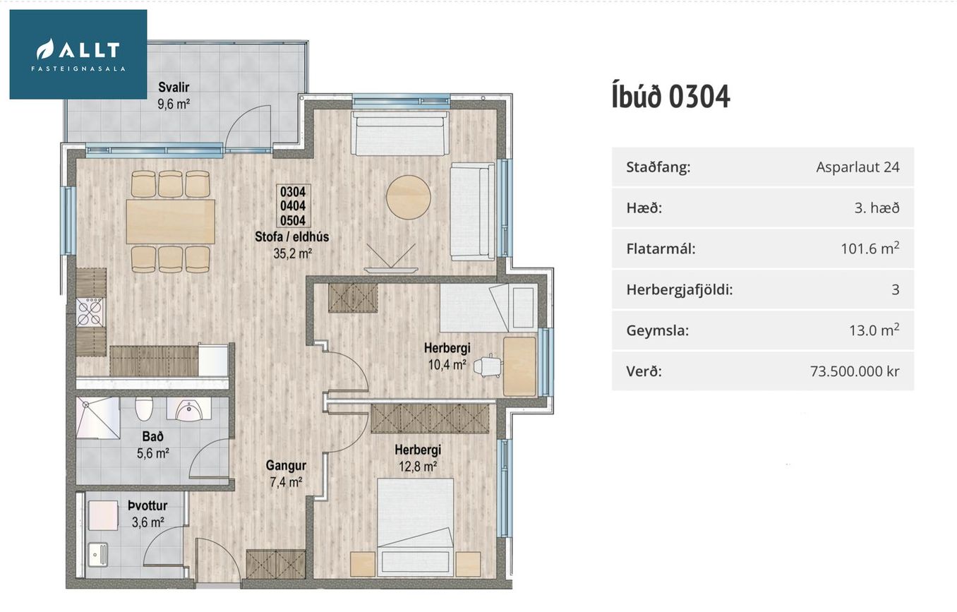 Asparlaut 26, 230 Reykjanesbær