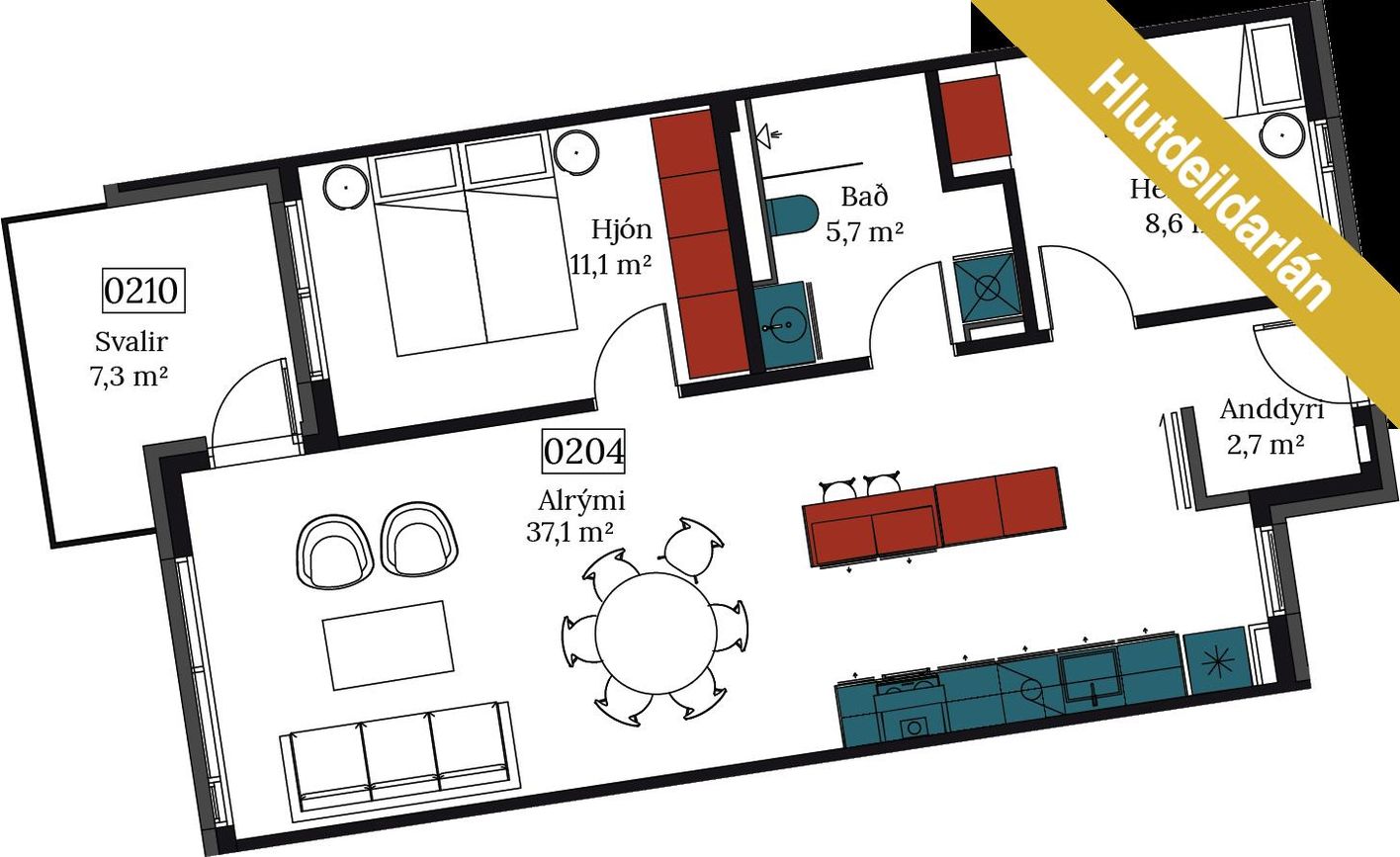 Áshamar 26 - 0204, 221 Hafnarfjörður