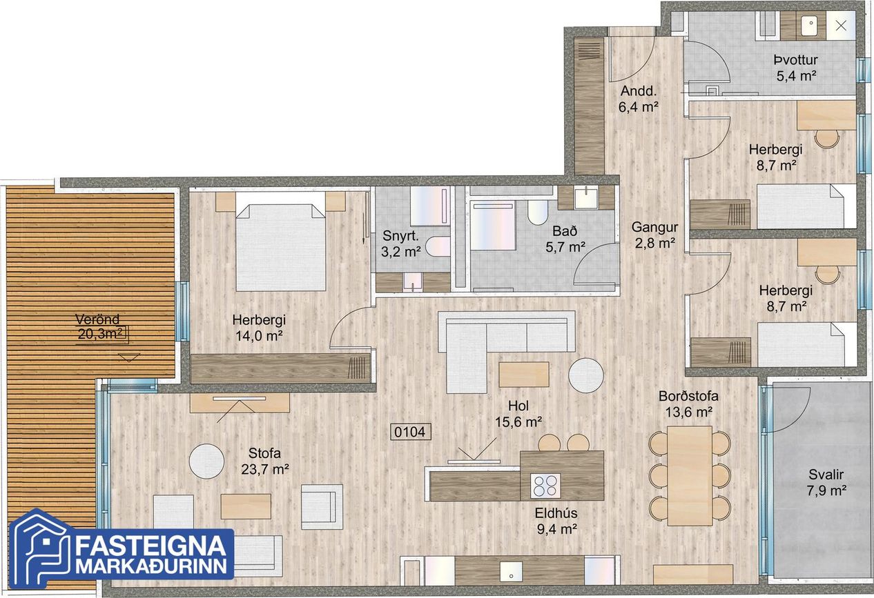 Naustavör 64 - 0104, 200 Kópavogur