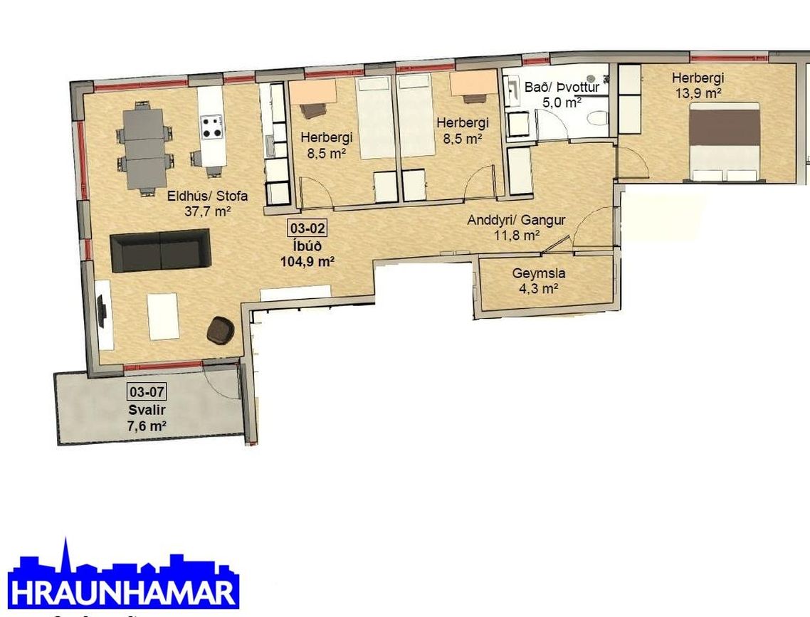 Hringhamar 5 - 0302, 221 Hafnarfjörður