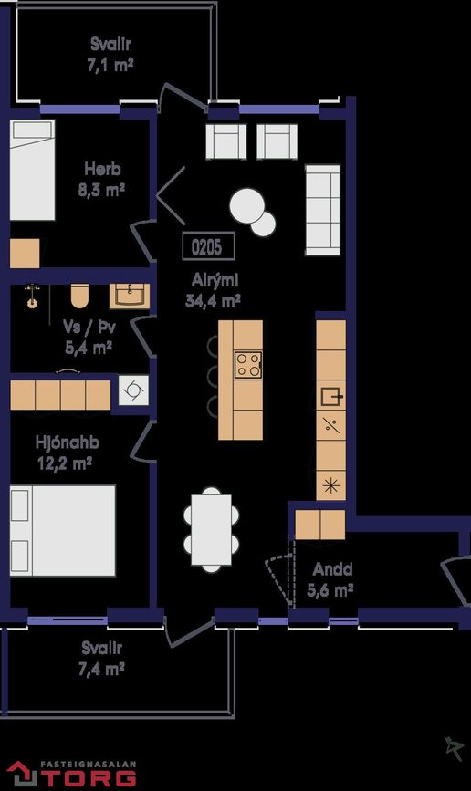 Laugavegur 168B - 0205, 105 Reykjavík