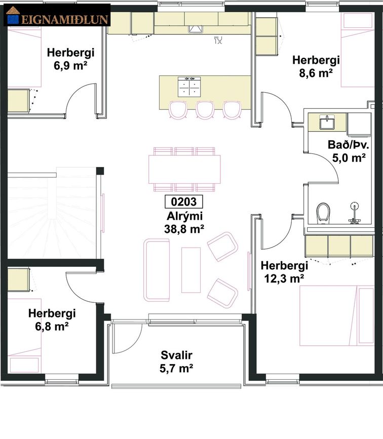 Eskiás 7B - 0203, 210 Garðabær