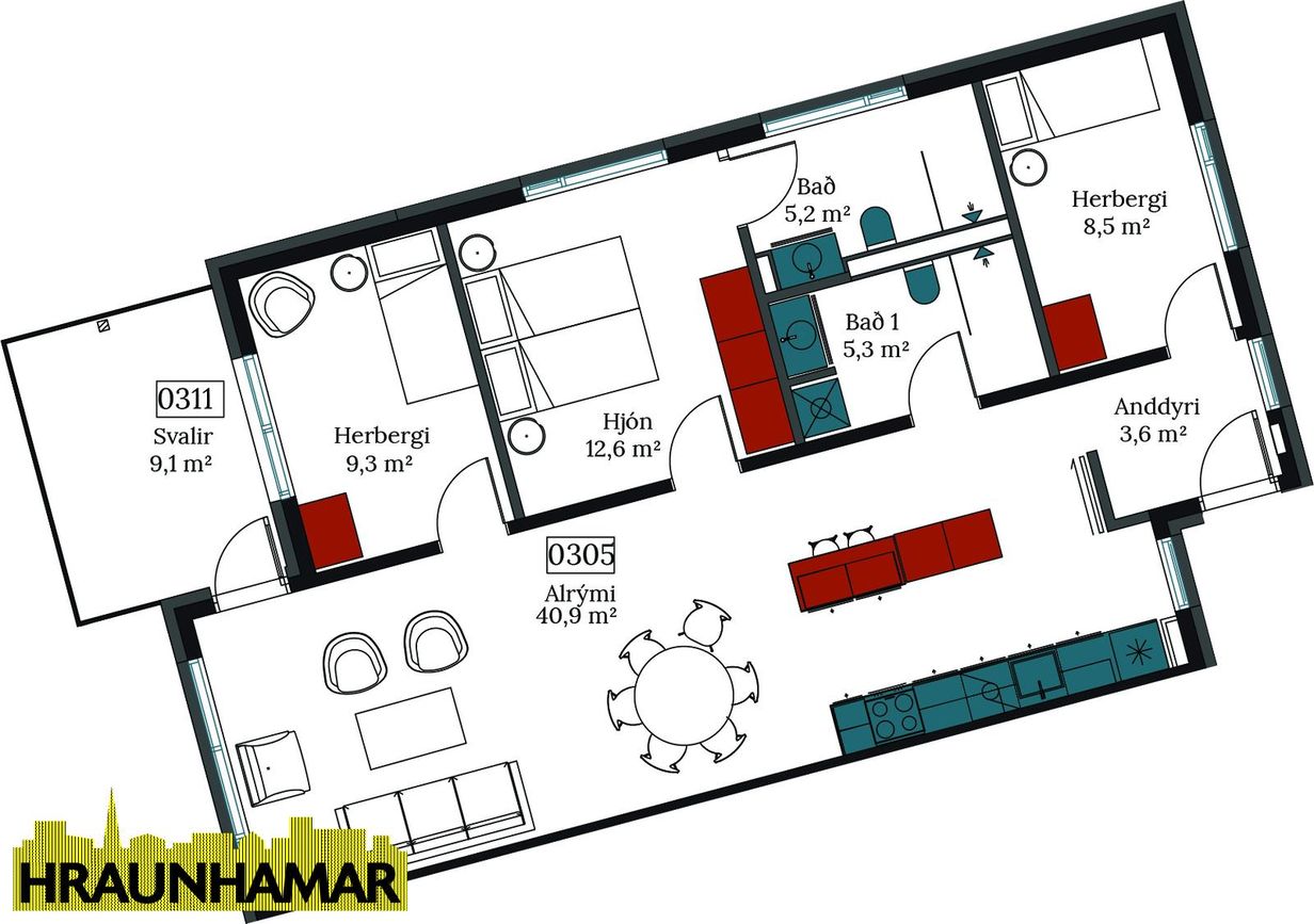 Áshamar 22 - 0305, 221 Hafnarfjörður