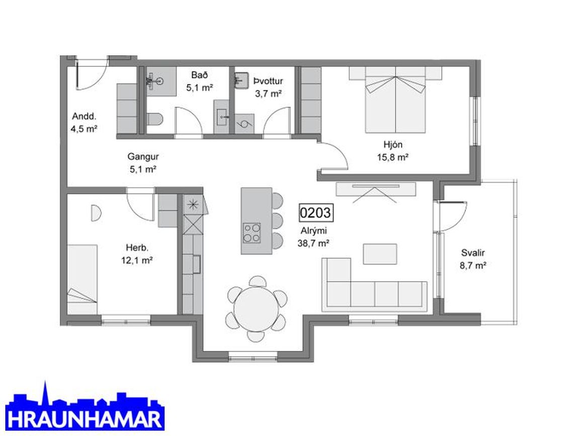 Baughamar 3, 221 Hafnarfjörður