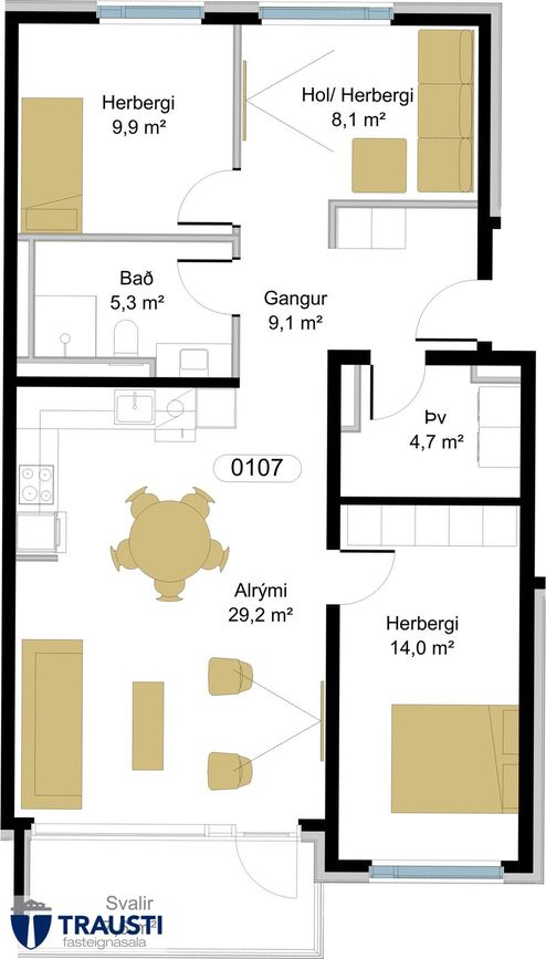 Borgartún 43 - 0107, 105 Reykjavík